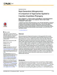 Next-Generation Mitogenomics: A Comparison ... - E-Prints Complutense