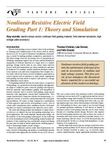 Nonlinear Resistive Electric Field Grading Part 1: Theory ... - IEEE Xplore
