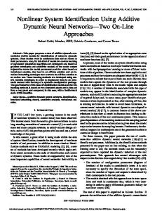 Nonlinear system identification using additive dynamic neural ...