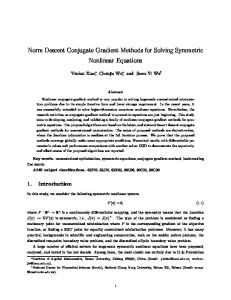 Norm Descent Conjugate Gradient Methods for ... - Semantic Scholar