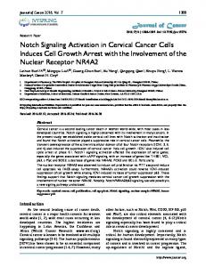 Notch Signaling Activation in Cervical Cancer ... - Journal of Cancer