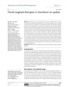 Novel targeted therapies in chordoma: an update - CiteSeerX
