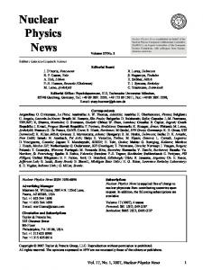 Nuclear Physics News - NuPECC
