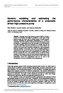 Numeric modeling and estimating the performance characteristics of a