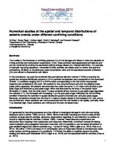 Numerical studies of the spatial and temporal ... - Semantic Scholar