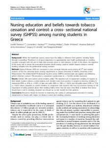 Nursing education and beliefs towards tobacco ... - BioMedSearch