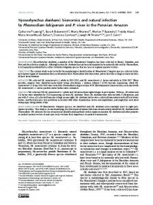 Nyssorhynchus dunhami: bionomics and natural infection ... - Scielo.br