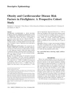 Obesity and Cardiovascular Disease Risk Factors in Firefighters: A ...
