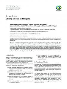 Obesity Disease and Surgery