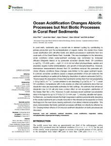 Ocean Acidification Changes Abiotic Processes ... - Semantic Scholar