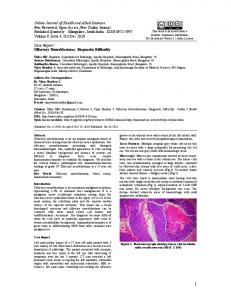 Olfactory Neuroblastoma - Cogprints