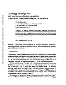 On energy exchange rate and entropy production operators in ...