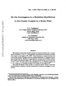 On the Convergence to a Statistical Equilibrium in the Crystal Coupled