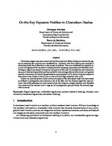 On the Key Exposure Problem in Chameleon Hashes