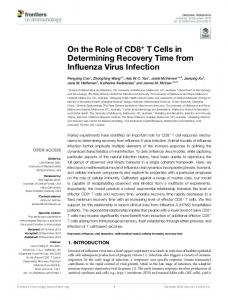 On the Role of CD8+ T Cells in Determining ... - Semantic Scholar