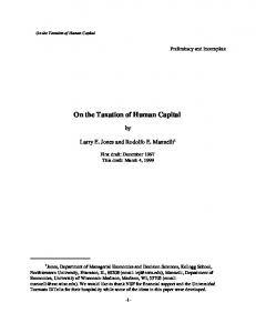 On the Taxation of Human Capital - Semantic Scholar