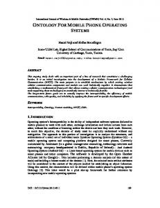 ontology for mobile phone operating systems - arXiv