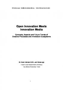 Open Innovation Meets Innovation Media - Innovation Journalism
