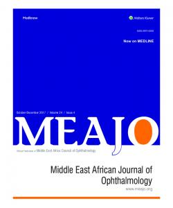 Ophthalmology Middle East African Journal of