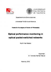 Optical performance monitoring in optical packet-switched ... - RiuNet