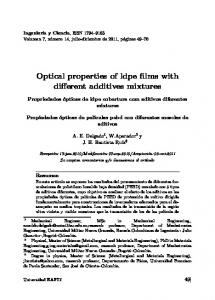 Optical properties of ldpe films with different ... - SciELO Colombia