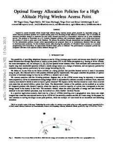 Optimal Energy Allocation Policies for a High Altitude Flying ... - arXiv