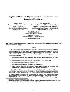 Optimal Parallel Algorithms for Rectilinear Link Distance ... - CiteSeerX