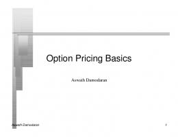 Option Pricing Basics