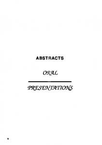 oral presentations - Bioline International