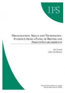 organization, skills and technology: evidence from a panel ... - CiteSeerX