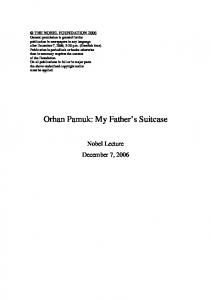 Orhan Pamuk: My Father's Suitcase