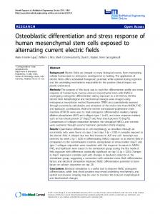Osteoblastic differentiation and stress response of ... - BioMedSearch