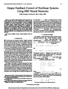 Output feedback control of nonlinear systems using RBF neural ...