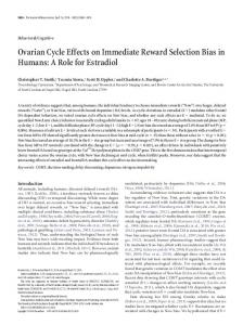 Ovarian Cycle Effects on Immediate Reward Selection Bias in Humans ...