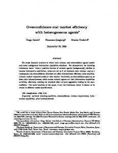 Overconfidence and market efficiency with heterogeneous agents
