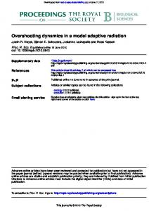 Overshooting dynamics in a model adaptive ... - Semantic Scholar