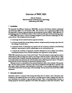 Overview of TREC 2005 - Semantic Scholar