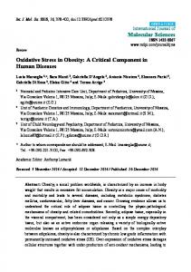 Oxidative Stress in Obesity - CiteSeerX
