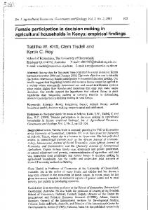 Page 1 Int. J. Agricultural Resources, Governance and Ecology, Vol ...
