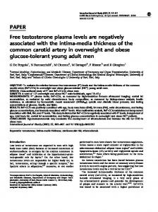 PAPER Free testosterone plasma levels are negatively ... - Nature