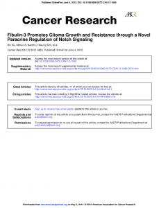 Paracrine Regulation of Notch Signaling Fibulin-3