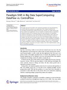 Paradigm Shift in Big Data SuperComputing ... - Journal of Big Data