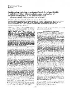 Parkinsonism-inducing neurotoxin, N-methyl-4-phenyl-1,2,3,6 ...