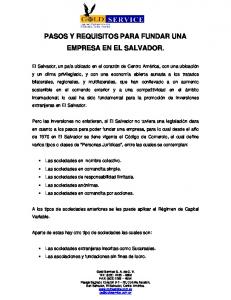 Pasos y Requisitos para Fundar una Empresa en El Salvador