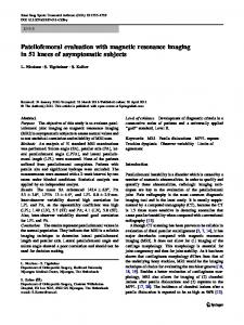Patellofemoral evaluation with magnetic resonance ... - Springer Link