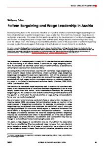 Pattern Bargaining and Wage Leadership in Austria - Wifo
