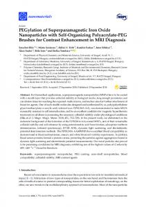 PEGylation of Superparamagnetic Iron Oxide Nanoparticles ... - MDPI
