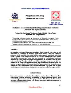 Pelagia Research Library Evaluation of antioxidant activity ... - iMedPub