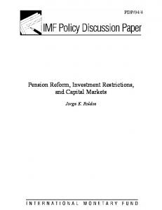 Pension Reform, Investment Restrictions, and Capital Markets
