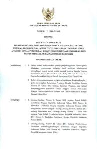 Peraturan Komisi Pemilihan Umum Nomor 15 Tahun 2012